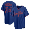 Rebec NY.Mets #34 Kodai Senga Player Royal T-shirt Home Game Stitched Jerseys