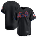 Rebec NY.Mets Blank Player Black Home Game Stitched Jerseys
