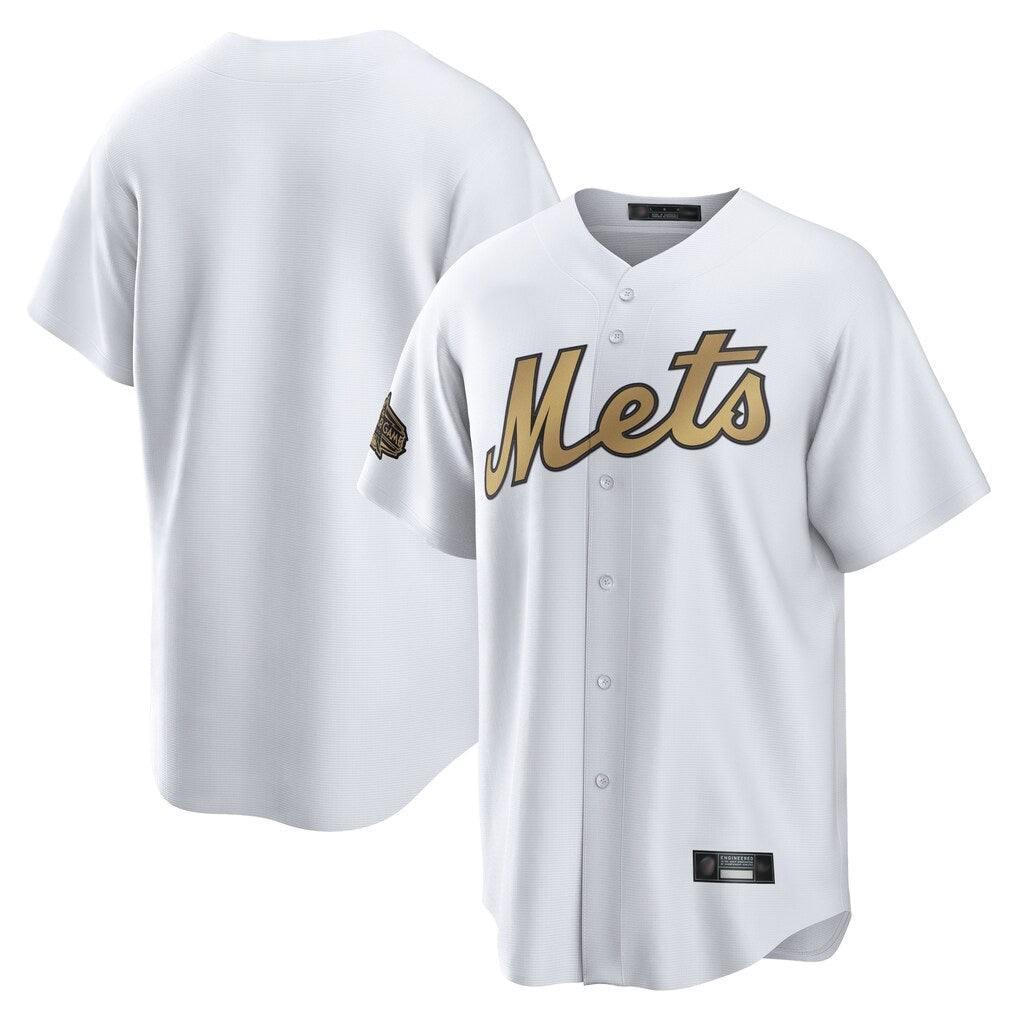Rebec NY.Mets Blank Player Gold Road Home Game Stitched Jerseys