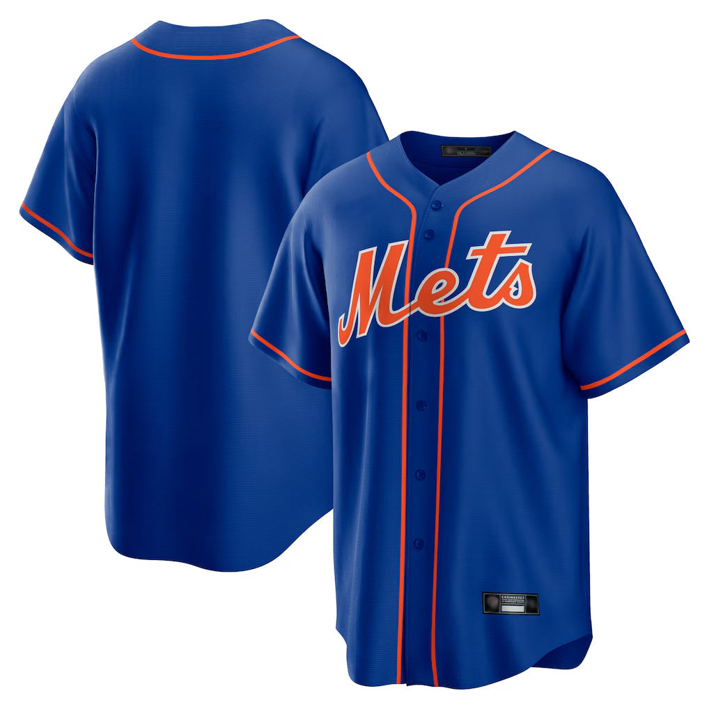 Rebec NY.Mets Blank Player Royal Home Game Stitched Jerseys