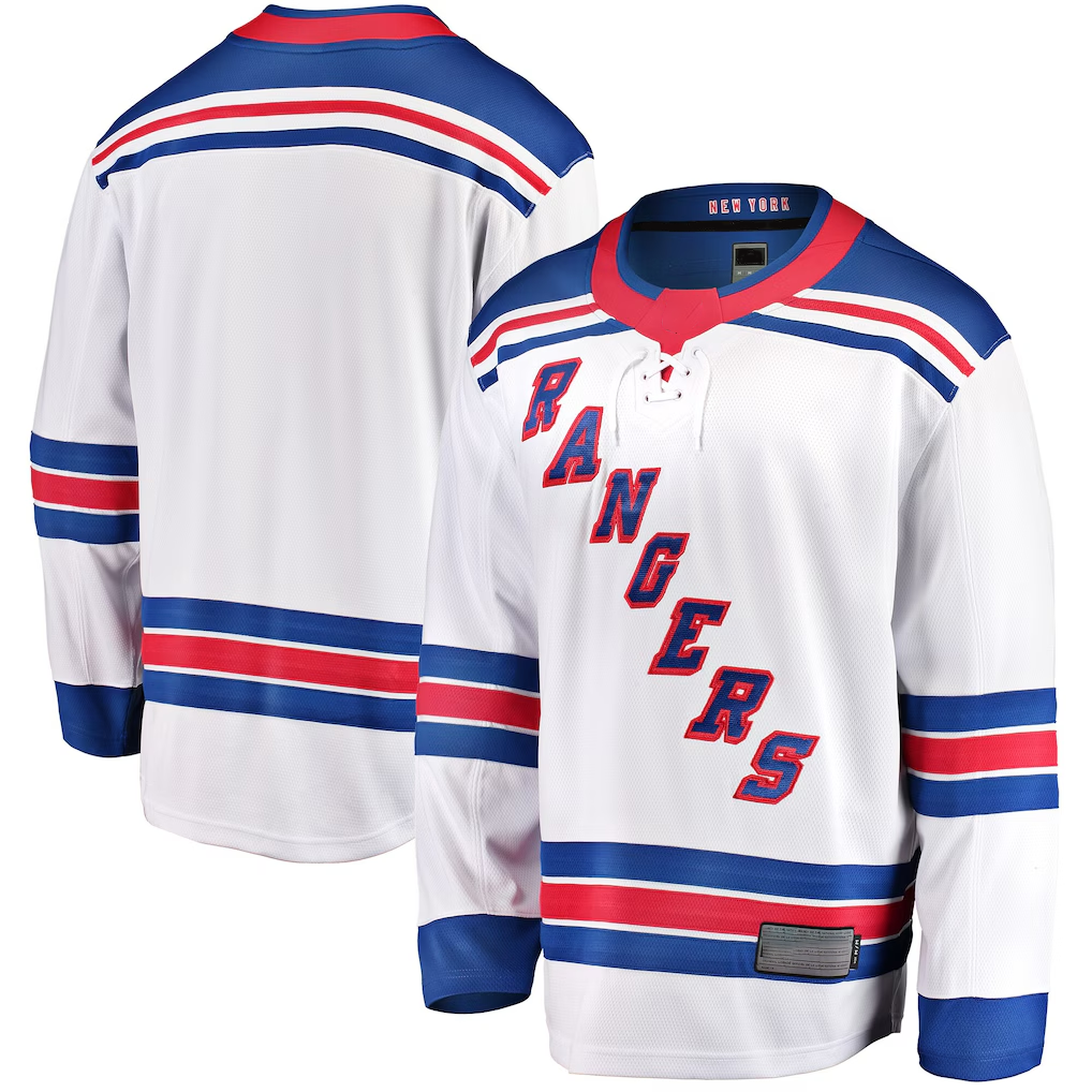 Rebec NY.Rangers White Breakaway Jerseys