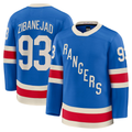 Rebec NY.Rangers #93 Mika Zibanejad Blue Centennial Premium Jerseys