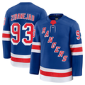 Rebec NY.Rangers #93 Mika Zibanejad Blue Home Premium Jerseys