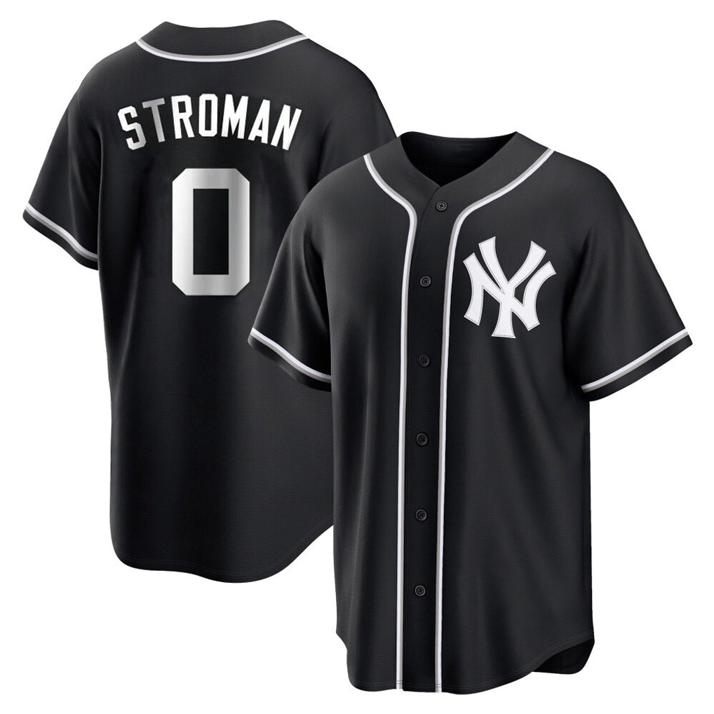 Rebec NY.Yankees #0 Marcus Stroman Player Black Out Game Home Stitched Jerseys