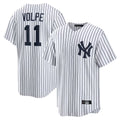 Rebec NY.Yankees #11 Anthony Volpe Player White Game Home Stitched Jerseys