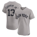 Rebec NY.Yankees #13 Jazz Chisholm Jr Player Gray Limited Elite Home Stitched Jerseys