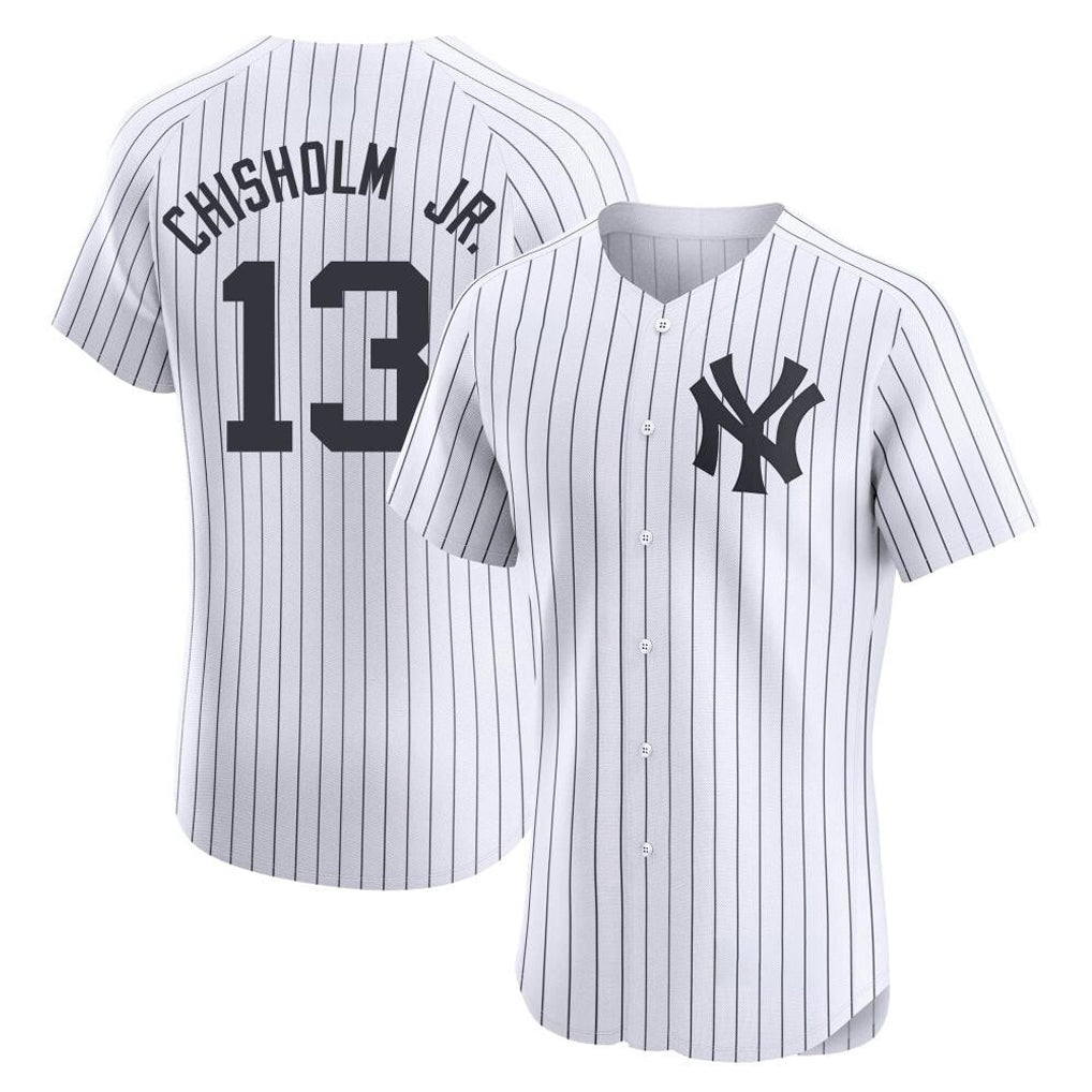 Rebec NY.Yankees #13 Jazz Chisholm Jr Player White Limited Home Stitched Jerseys