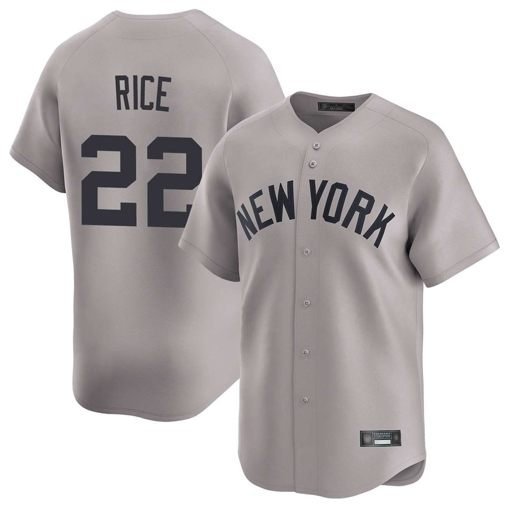 Rebec NY.Yankees #22 Ben Rice Player Gray Limited Home Stitched Jerseys