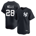 Rebec NY.Yankees #28 Austin Wells Player Navy Alternate Limited Home Stitched Jerseys