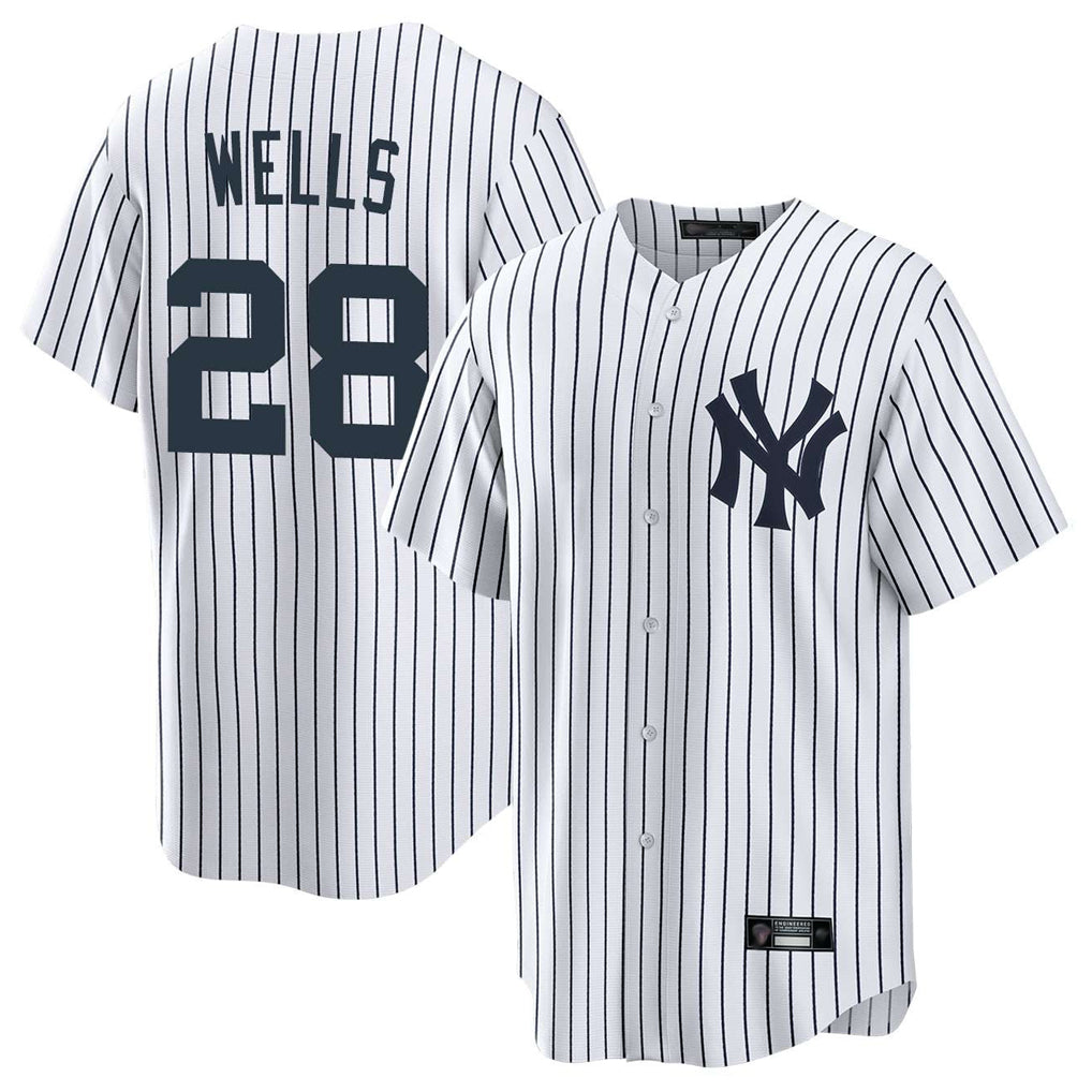 Rebec NY.Yankees #28 Austin Wells Player White Game Home Stitched Jerseys
