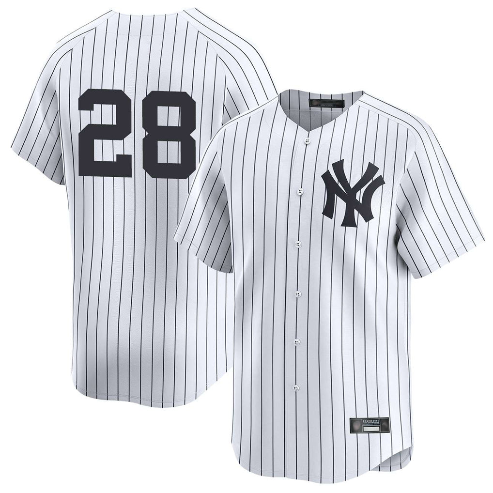 Rebec NY.Yankees NY.Yankees #28 Austin Wells Player White Limited Stitched Jerseys