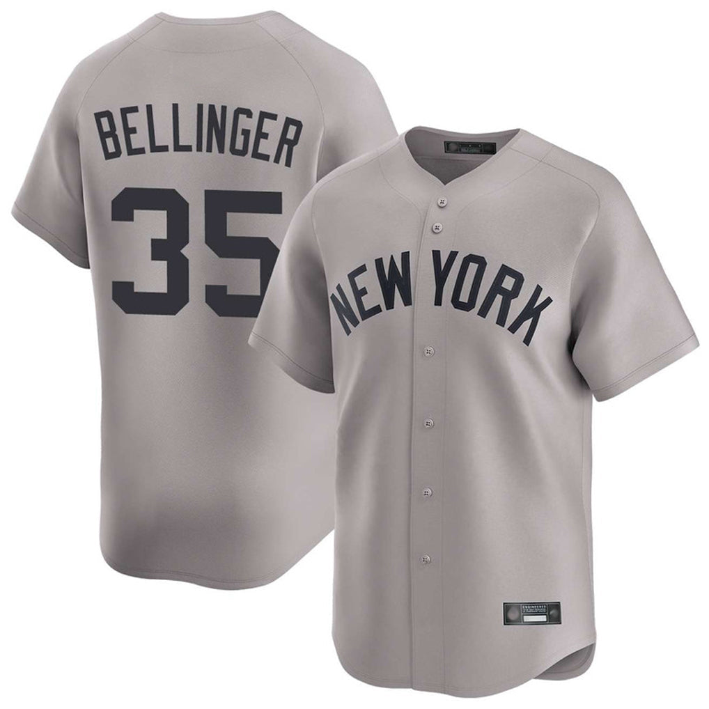 Rebec NY.Yankees #35 Cody Bellinger Player Gray Limited Home Stitched Jerseys