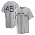 Rebec NY.Yankees #48 Paul Goldschmidt Player Gray Field of Dreams Game Stitched Jerseys