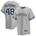 Rebec NY.Yankees #48 Paul Goldschmidt Player Gray Road Game Stitched Jerseys