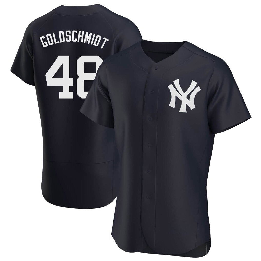 Rebec NY.Yankees #48 Paul Goldschmidt Player Navy Limited Elite Home Stitched Jerseys