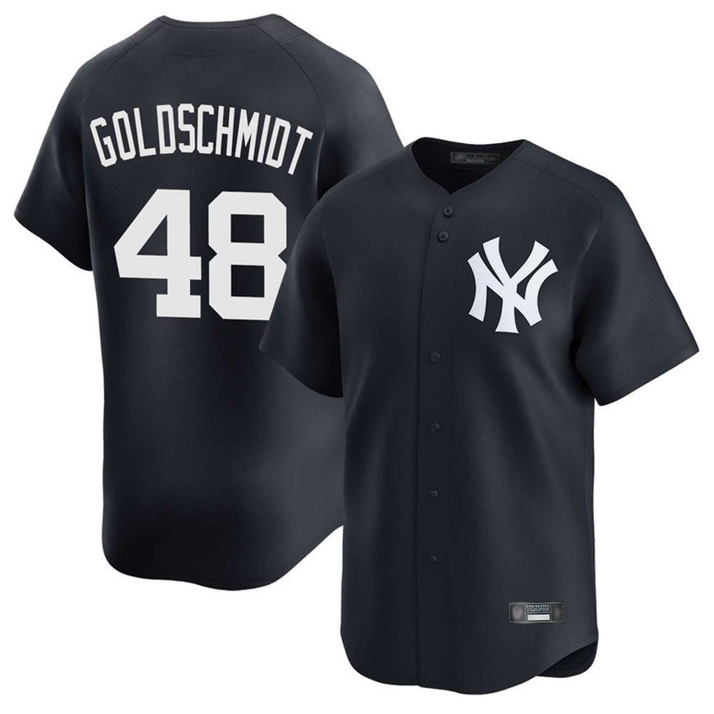 Rebec NY.Yankees #48 Paul Goldschmidt Player Navy Limited Stitched Jerseys
