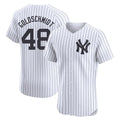Rebec NY.Yankees #48 Paul Goldschmidt Player White Limited Elite Home Stitched Jerseys