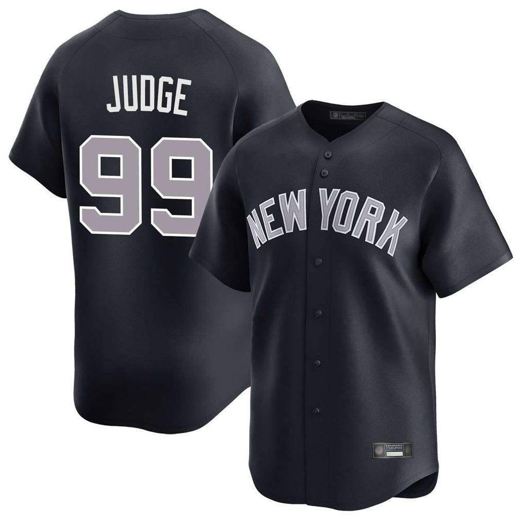 Rebec NY.Yankees #99 Aaron Judge Player Navy Limited Home Stitched Jerseys