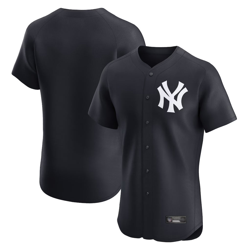 Rebec NY.Yankees Blank Player Navy Limited Elite Home Stitched Jerseys