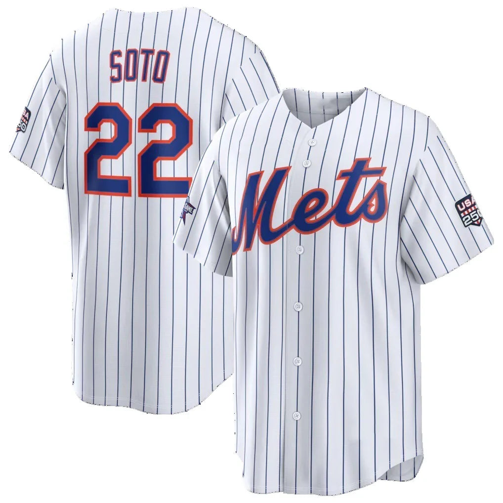 NY.Mets #22 Juan Soto 2026 All-Star Game White Rebec Replica Baseball Stitched Jerseys
