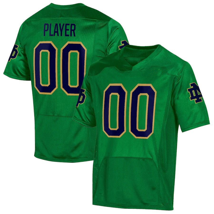 Rebec Custom N.Dame Fighting Irish Under Armour Pick-A-Player NIL Replica Kelly Green Football Jersey American Stitched College Jerseys