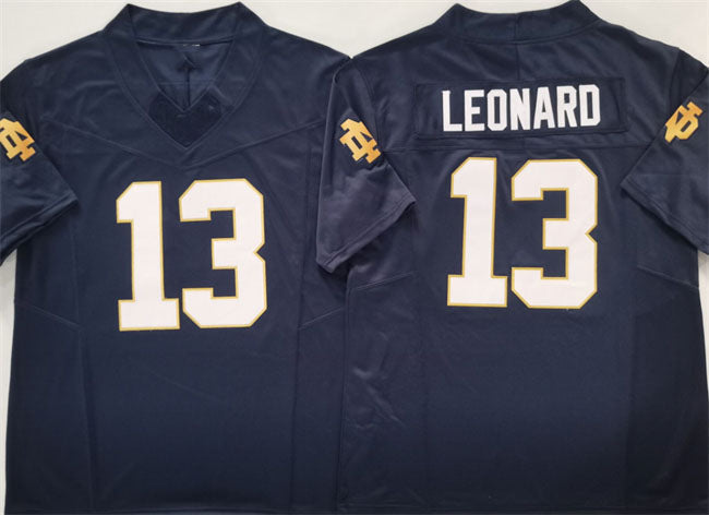Rebec N.Dame Fighting Irish #13 Riley Leonard Navy 2025 F.U.S.E. Limited Stitched Football American College Jerseys