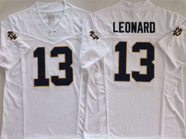 Rebec N.Dame Fighting Irish #13 Riley Leonard White 2024 F.U.S.E. Limited Stitched Football American College Jerseys