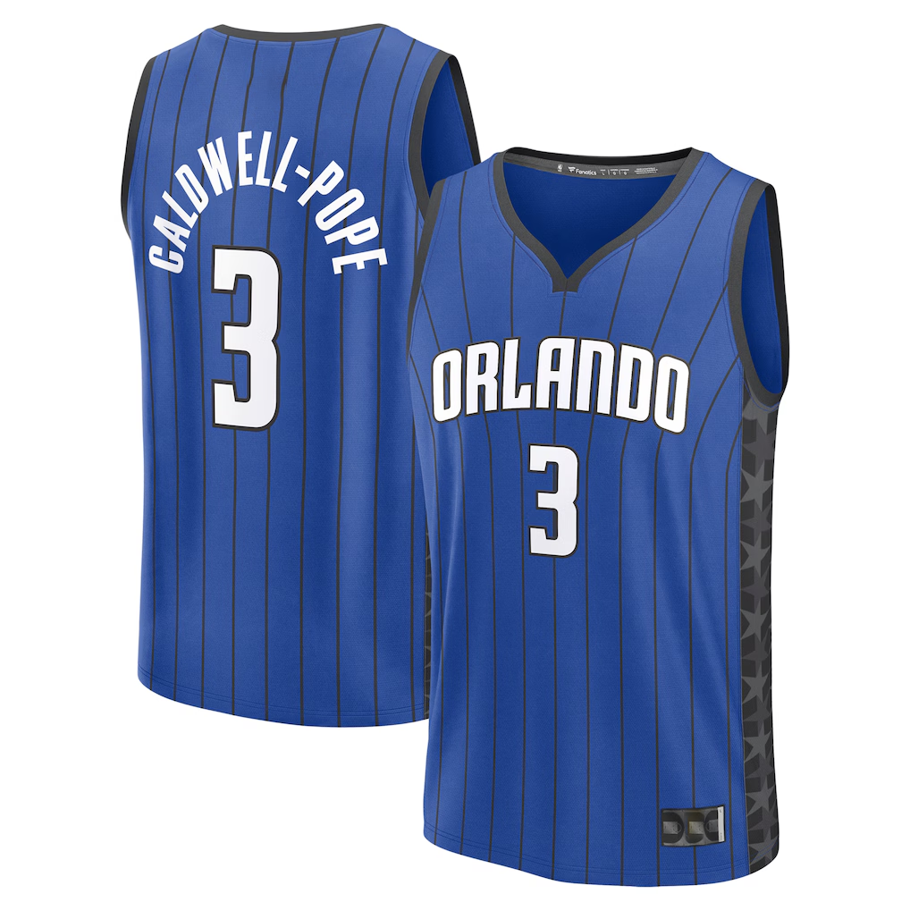 Rebec O.Magic #3 Kentavious Caldwell-Pope  Blue Fast Break Replica Player Jerseys - Statement Edition