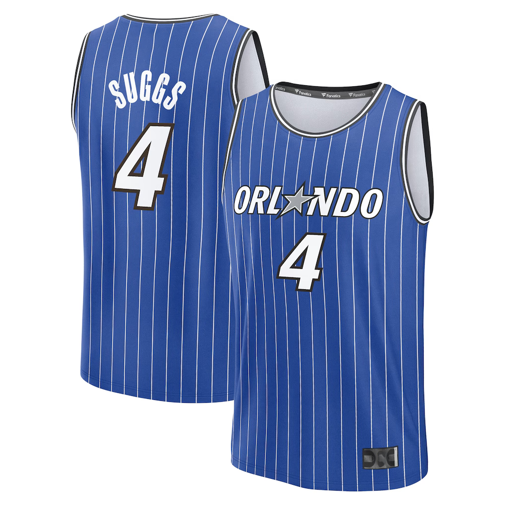 Rebec O.Magic #4 Jalen Suggs Blue Fast Break Jerseys - Icon Edition
