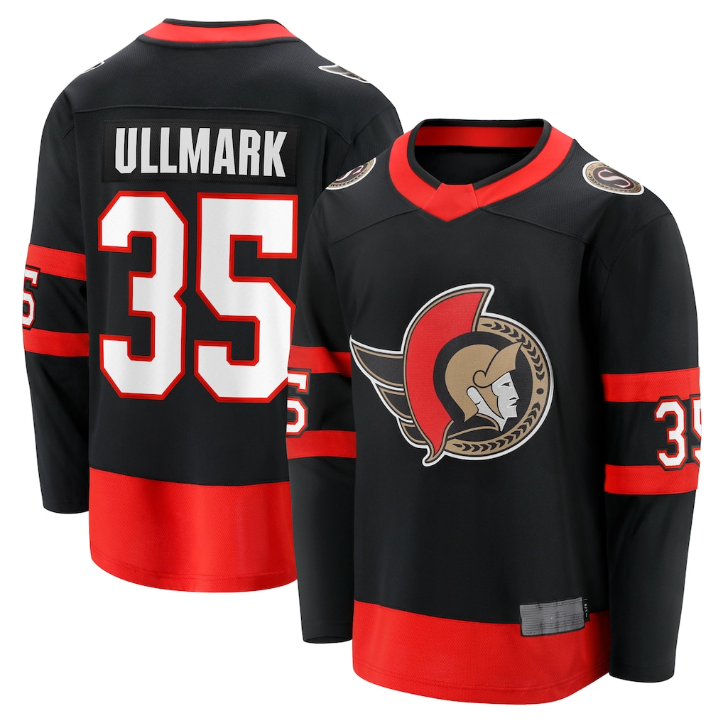 Rebec O.Senators #35 Linus Ullmark Black Home Premier Breakaway Player Jerseys