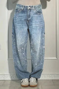 Temu European and American Fashion Starry Sky jeans