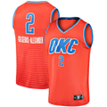 Rebec OC.Thunder #2 Shai Gilgeous-Alexander Orange Fast Break Player Stitched Jerseys - Statement Edition