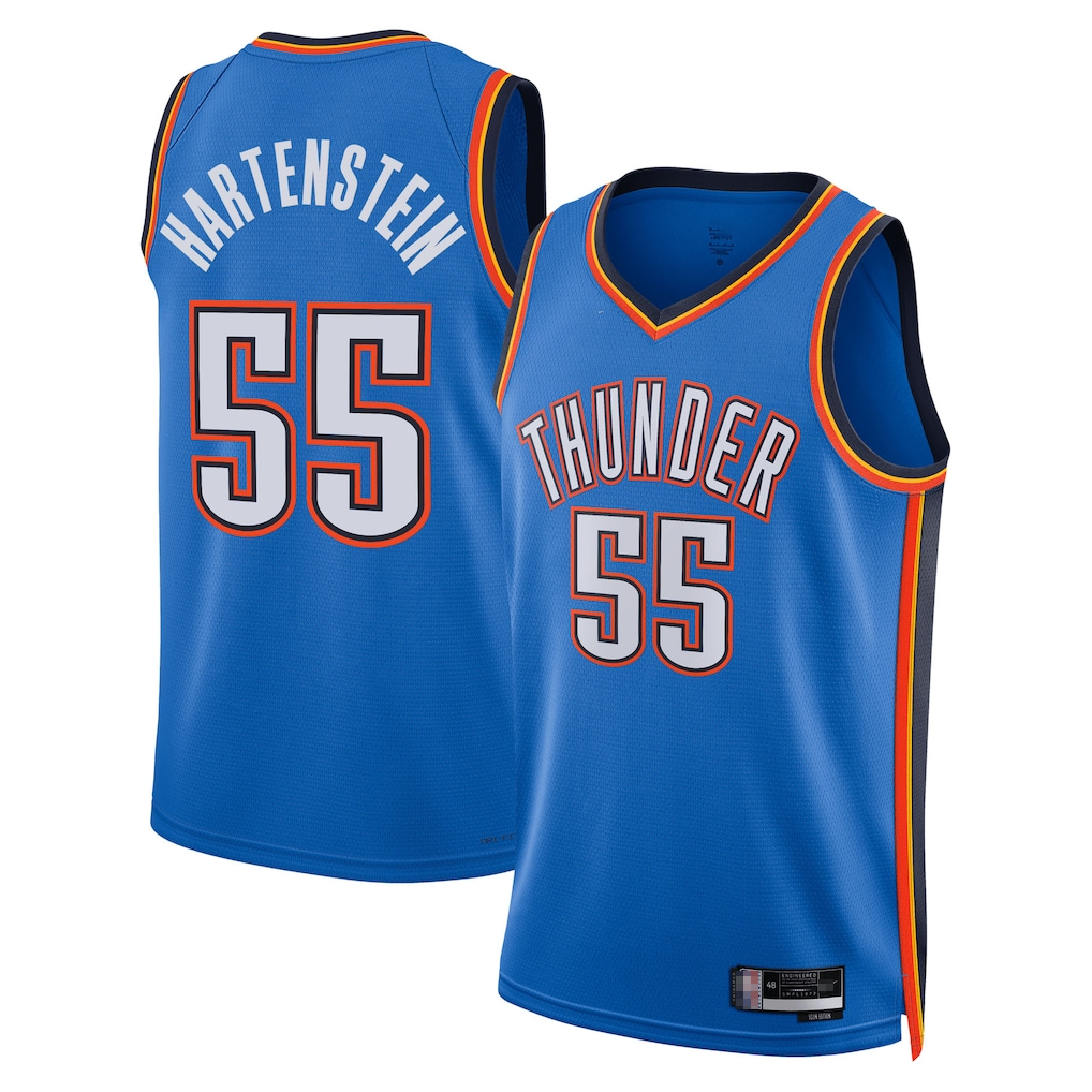 Rebec OC.Thunder #55 Isaiah Hartenstein Blue Swingman Stitched Jerseys - Icon Edition