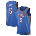 Rebec OC.Thunder #5 Luguentz Dort Blue Swingman Player Stitched Jerseys - Icon Edition