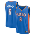 Rebec OC.Thunder #6 Jaylin Williams Blue Fast Break Replica Player Stitched Jerseys - Icon Edition