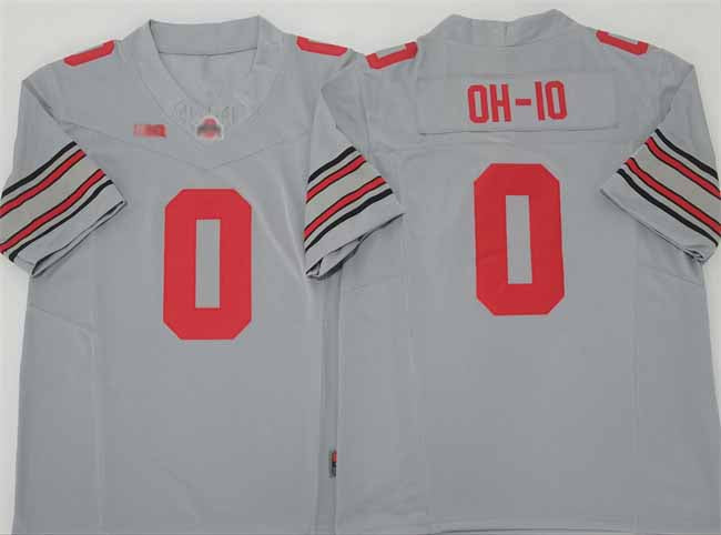 Rebec O.State Buckeyes #0 OH-IO Gray 2025 F.U.S.E. Limited Stitched Football American College Jerseys