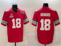 Rebec O.State Buckeyes #18 Will Howard Red 2025 CFP Final With National Champions Patch F.U.S.E. Vapor Limited Stitched Football American College Jerseys