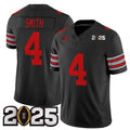 Rebec O.State Buckeyes #4 Jeremiah Smith Black 2025 CFP Final Patch F.U.S.E. Vapor Limited Stitched Football American College Jerseys