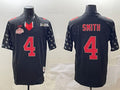 Rebec O.State Buckeyes #4 Jeremiah Smith Black 2025 CFP Final With National Champions Patch F.U.S.E. Vapor Limited Stitched Football American College Jerseys
