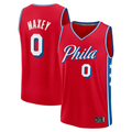 Rebec P.76ers #0 Tyrese Maxey Jordan Brand Red Swingman Jerseys - Statement Edition