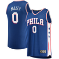 Rebec P.76ers #0 Tyrese Maxey  Royal Fast Break Replica Jerseys - Icon Edition