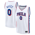 Rebec P.76ers #0 Tyrese Maxey  White Fast Break Replica Player Jerseys - Association Edition