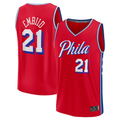 Rebec P.76ers #21 Joel Embiid Red Fast Break Replica Player Jerseys - Statement Edition