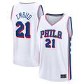 Rebec P.76ers #21 Joel Embiid White Fast Break Replica Player Jerseys - Association Edition