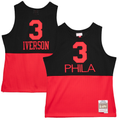 Rebec P.76ers #3 Allen Iverson Mitchell & Ness Black 200304 Hardwood Classics Reload 2.0 Swingman Jerseys