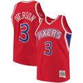 Rebec P.76ers #3 Allen Iverson Mitchell & Ness Red 199697 Hardwood Classics Swingman Jerseys