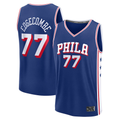 Rebec P.76ers #77 V. J. Edgecombe  Royal 2025  Draft First Round Pick Fast Break Replica Jerseys - Icon Edition