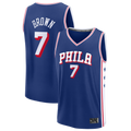 Rebec P.76ers #7 Jaylen Brown Fanatics Royal Fast Break JerseyS - Icon Edition