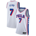 Rebec P.76ers #7 White Swingman Jerseys - Association Edition