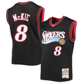 Rebec P.76ers #8 Aaron McKie Mitchell & Ness Black Hardwood Classics Swingman Jerseys